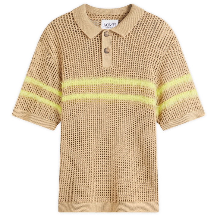 Photo: ACMH by Magic Castles Men's Kember Knitted Polo in Ecru