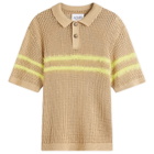 ACMH by Magic Castles Men's Kember Knitted Polo in Ecru
