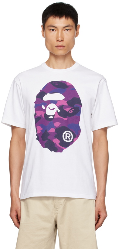 Photo: BAPE White Camo Big Ape Head T-Shirt