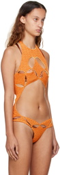 Isa Boulder SSENSE Exclusive Orange & Yellow Bodysuit