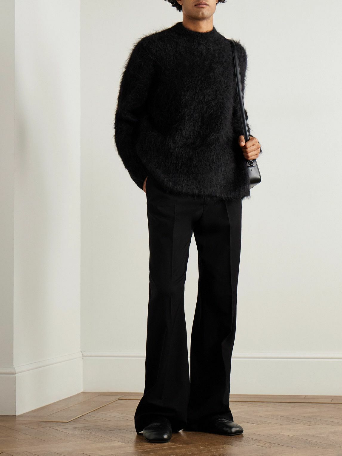 Séfr - Haru Alpaca-Blend Mock-Neck Sweater - Black