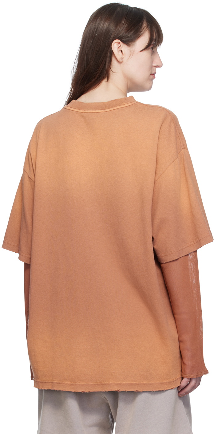 Acne Studios Orange Layered Long Sleeve T-Shirt Acne Studios