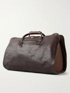 Bennett Winch - S.C. Holdall Convertible Full-Grain Leather and Cotton-Twill Weekend Bag - Brown