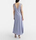 Rixo Lysandra lace-trimmed satin maxi dress