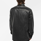 Rick Owens Men's Leather Overshirt in Black