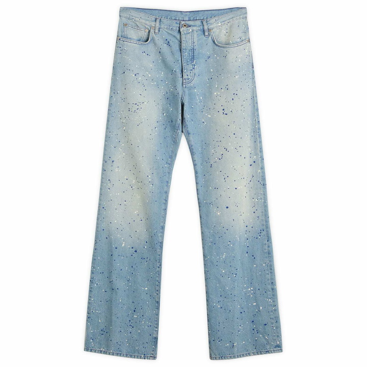 Off-White - Slim-Fit Painted Distressed Denim Jeans - Men - Multi 