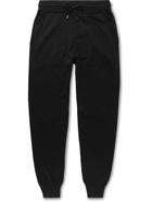 Canali - Tapered Wool Sweatpants - Black