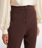 Valentino VGold wool-blend straight pants