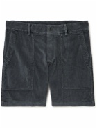 James Perse - Straight-Leg Cotton-Blend Corduroy Shorts - Blue