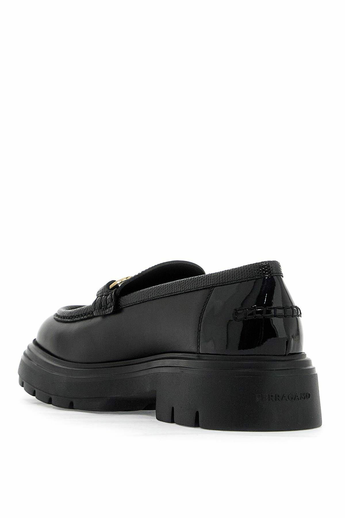 FERRAGAMO loafers with double g Black Salvatore Ferragamo