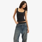 SKIMS Women's Square Neck Tank Top in Soot