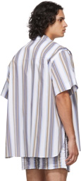 Bianca Saunders White Striped Poplin Shirt