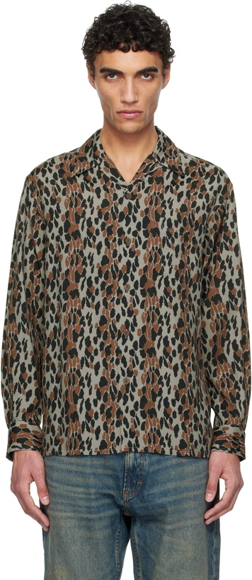 Photo: WACKO MARIA Gray Leopard Shirt