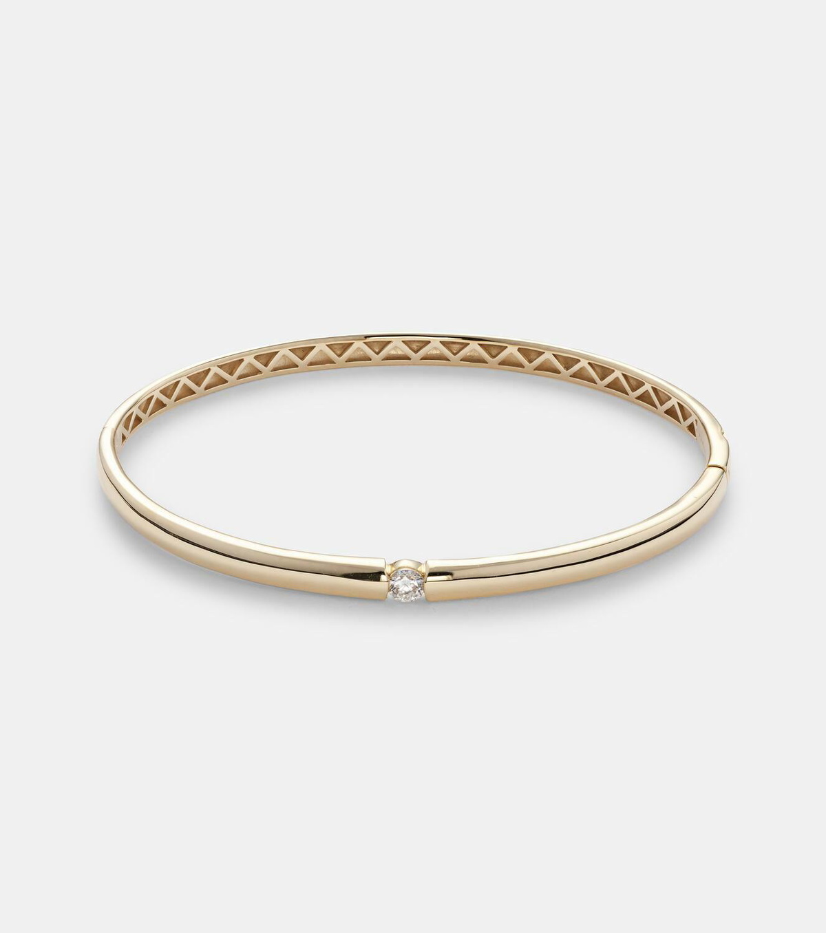 Persée Zeus 18kt gold bangle with diamond