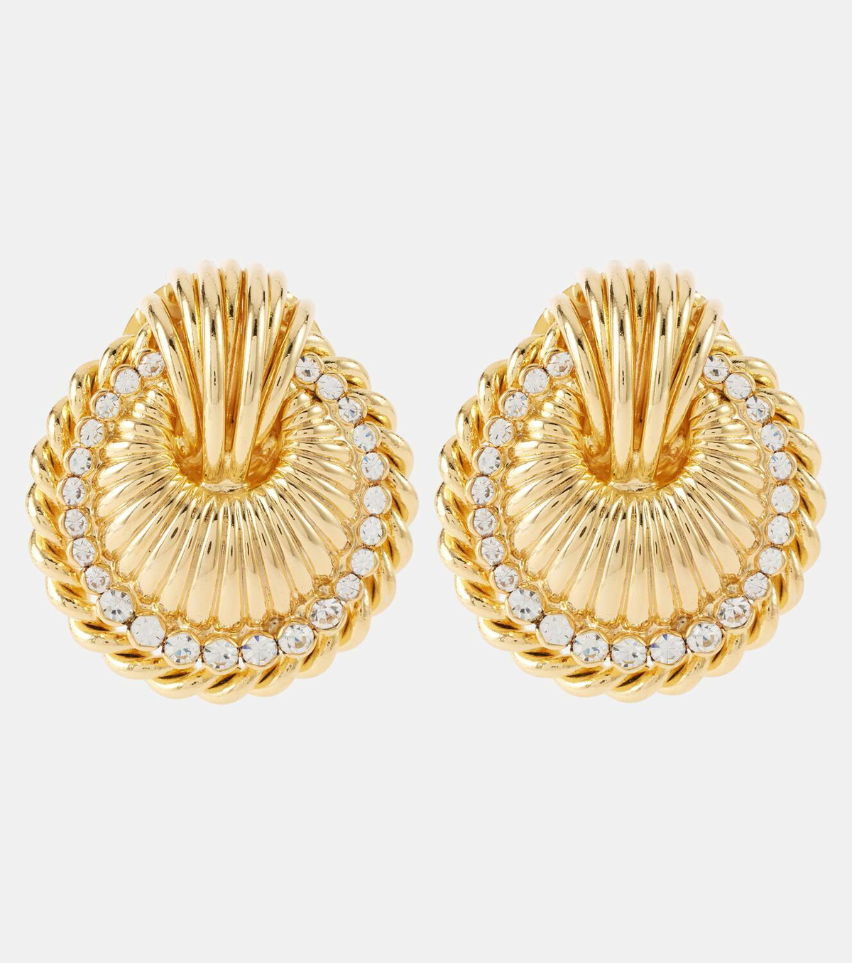 Alessandra Rich Shell embellished earrings