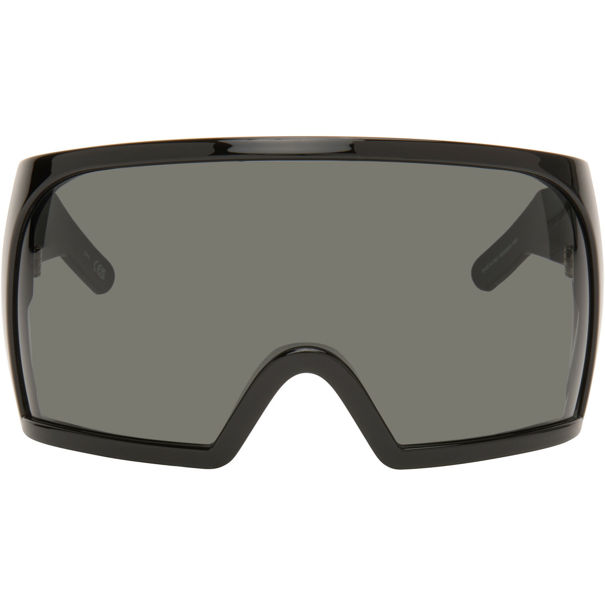 Rick Owens Black Kriester Shiny Sunglasses