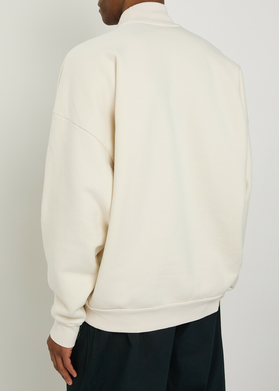 Willy Chavarria Gilroy Colour-blocked Cotton Sweatshirt White