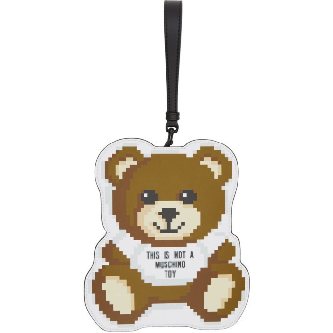 Photo: Moschino White and Brown The Sims Edition Teddy Pouch