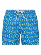 MC2 Saint Barth Man Lightweight Fabric Swim-shorts Lighting Micro Fantasy With Paloma Portofino Gin Print | Portofino Dry Gin Special Edition