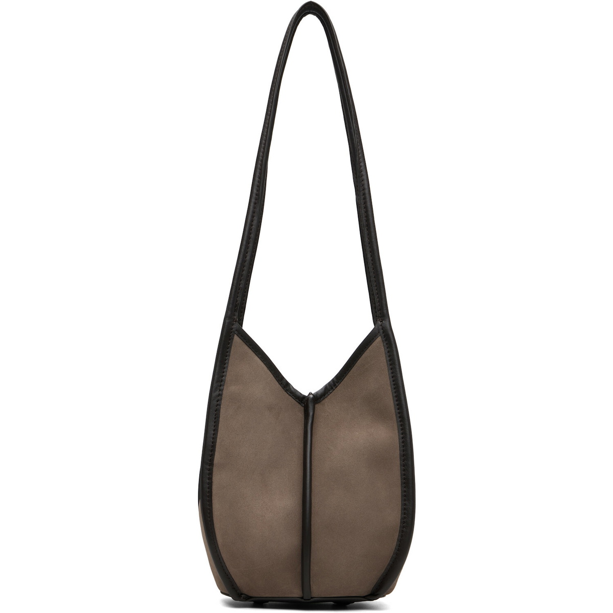 HEREU Taupe Calella Bucket Suede Bag