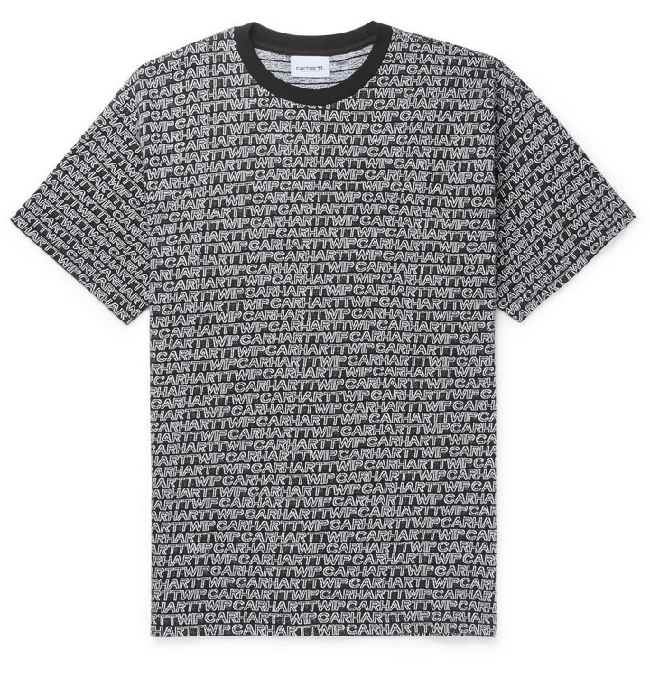 Photo: Carhartt WIP - Logo-Jacquard Cotton T-Shirt - Black