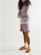 Camp High - Straight-Leg Tie-Dyed Waffle-Knit Cotton Shorts - Multi