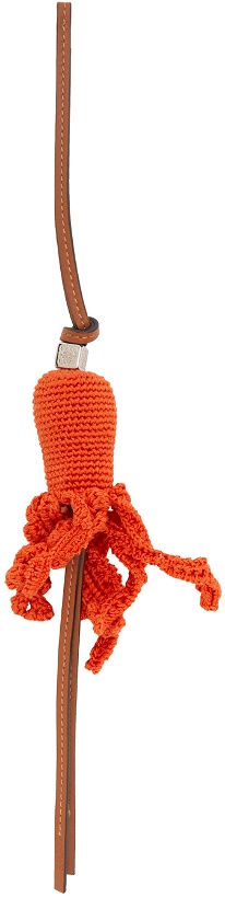 Photo: Loewe Brown & Orange Paula's Ibiza Crochet Octopus Keychain