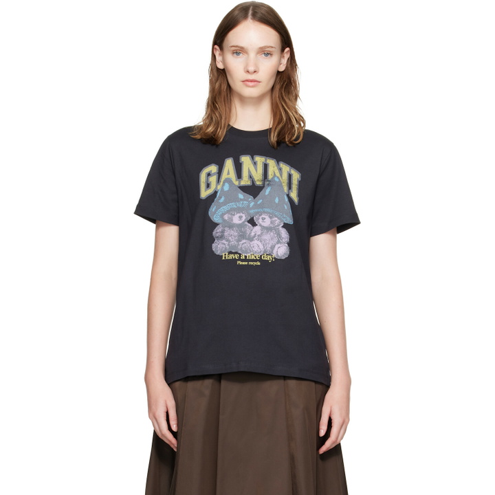 Photo: GANNI Black Mushroom Teddy T-shirt