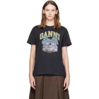 GANNI Black Mushroom Teddy T-shirt