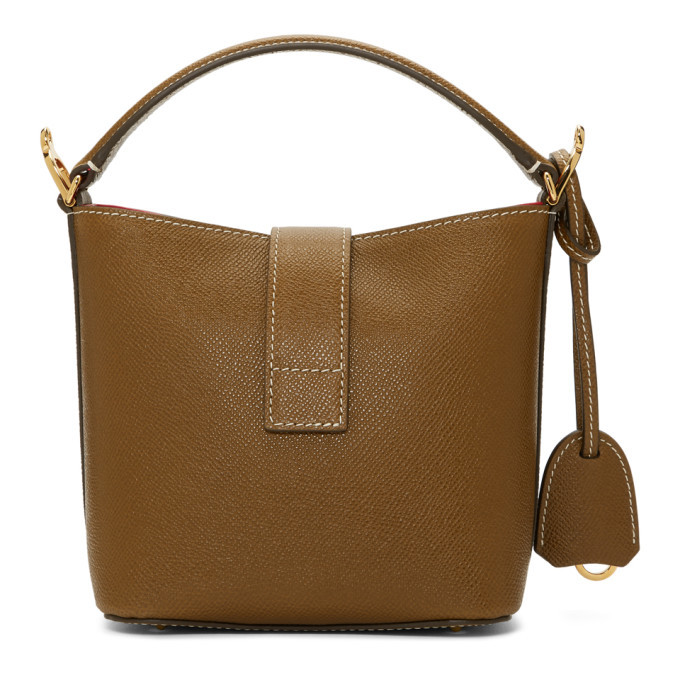 Mark Cross Brown Saffiano Mini Murphy Bucket Bag