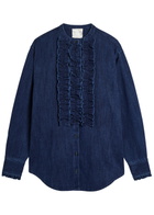 Forte_forte Ruffled Denim Shirt Indigo