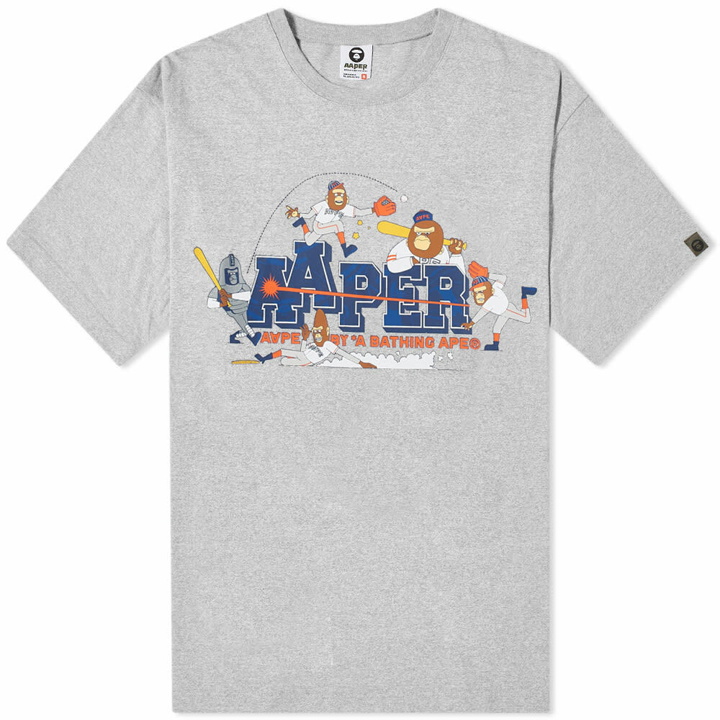 Photo: Men's AAPE x Rob Flowers Aaper T-Shirt in Grey