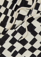Frame Checked Lyocell-blend Shorts Navy