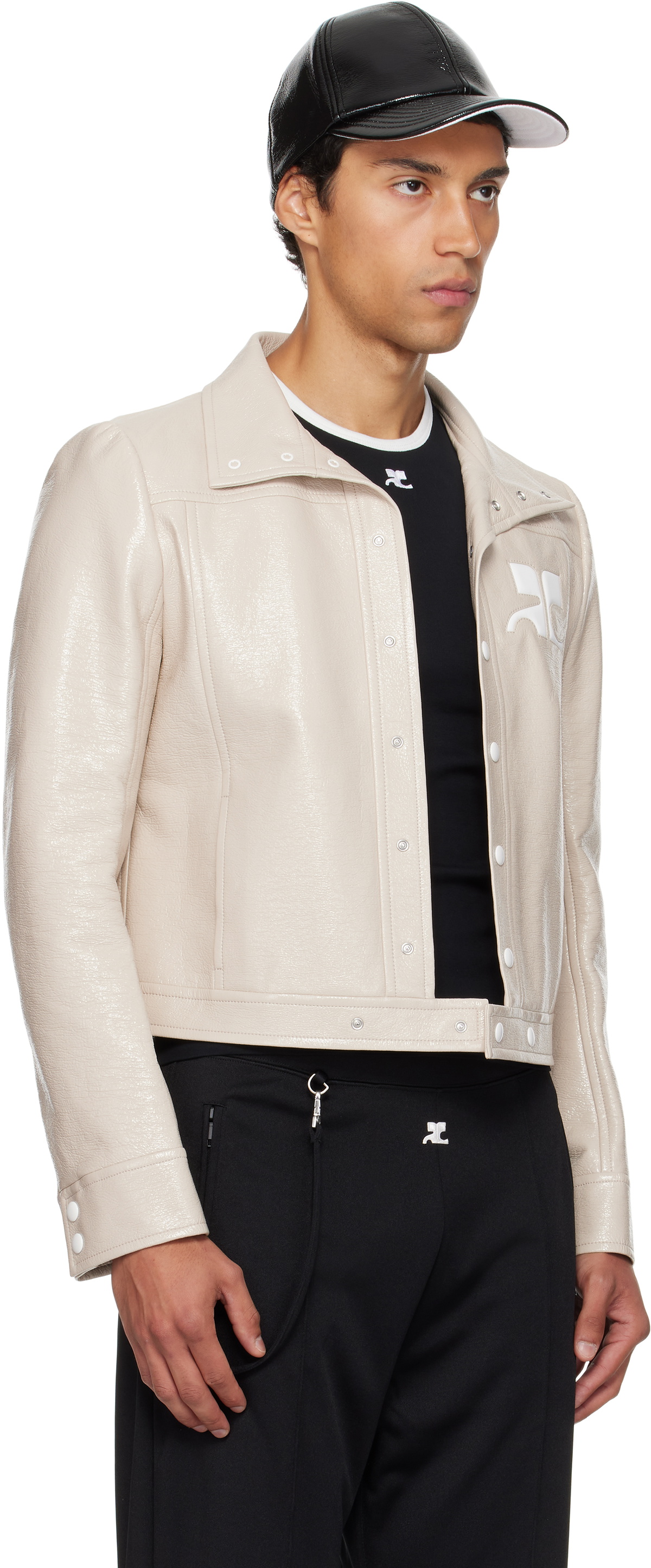 Courrèges Beige Reedition Vinyl Jacket
