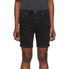 Ksubi Black Denim Chopper Shorts