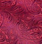 Charvet - 8.5cm Paisley-Embroidered Silk Tie - Burgundy