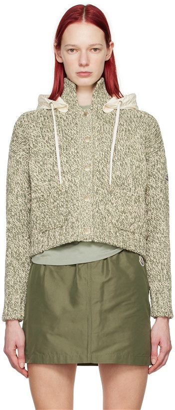 Photo: Moncler Green Hooded Cardigan