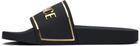 Versace Black & Gold Logo Pool Slides