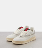 Gucci Gucci Re-Web embellished leather sneakers