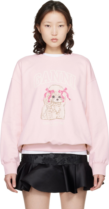 Photo: GANNI Pink Poodle Sweatshirt
