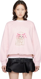 GANNI Pink Poodle Sweatshirt