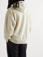 Fear of God - Monarch Logo-Flocked Cotton Jersey Hoodie - Neutrals