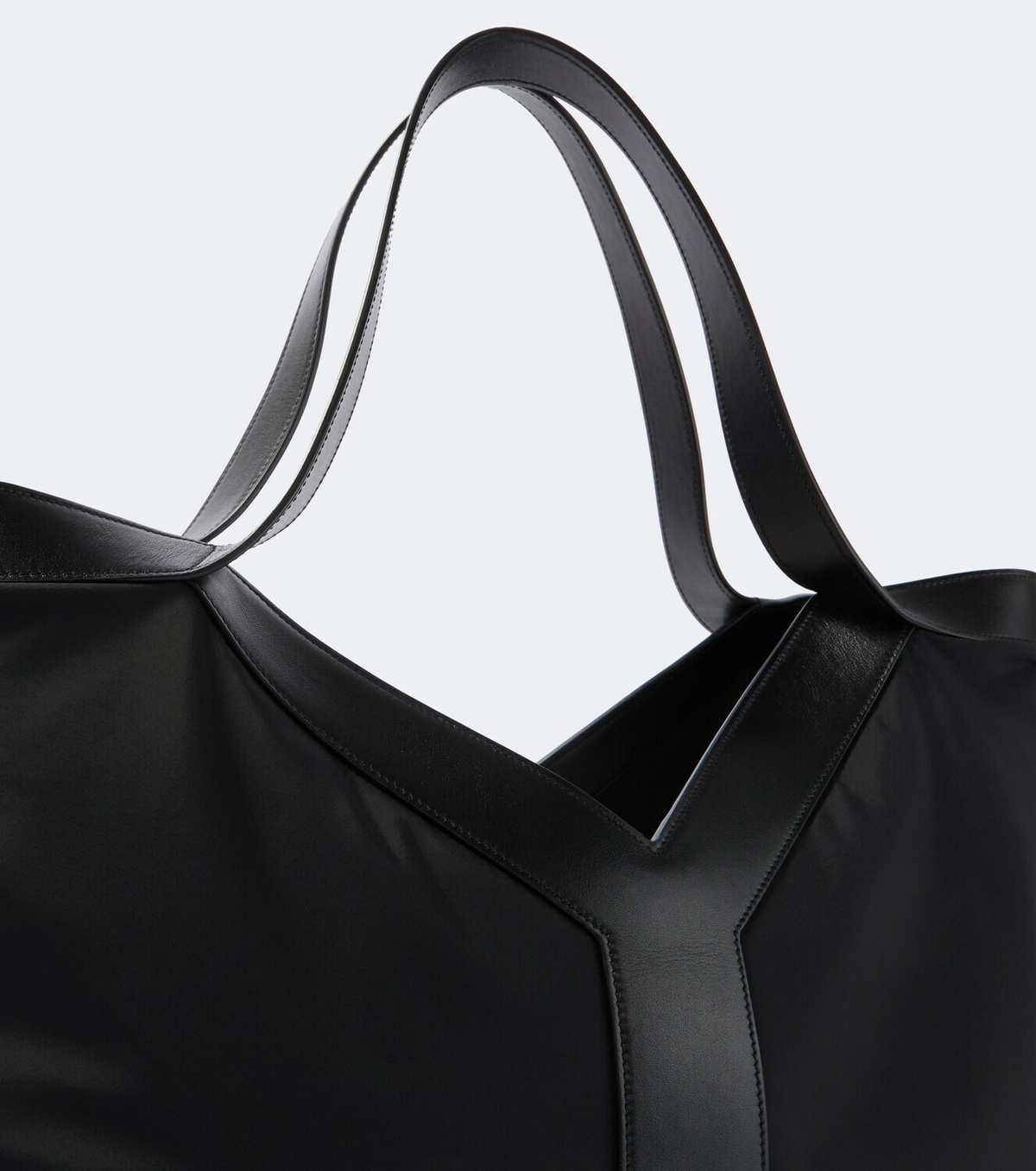 Saint Laurent Y Large leather-trimmed tote bag