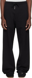 Dries Van Noten Black Cotton Sweatpants