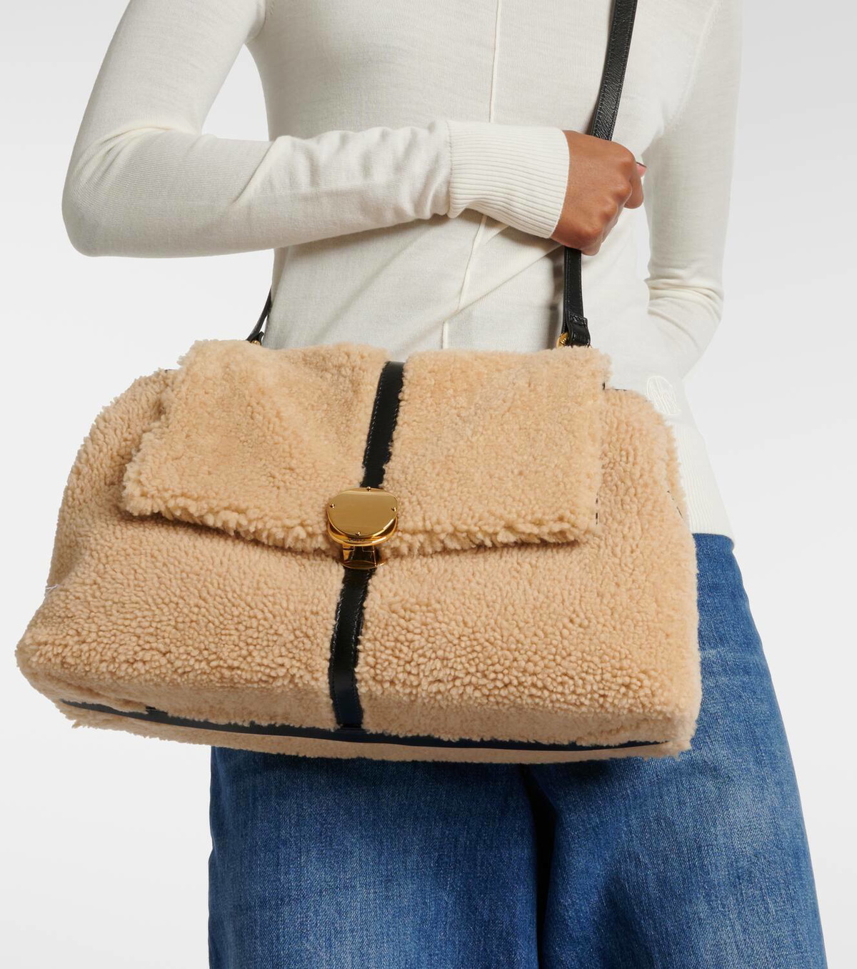 Chloé Penelope Medium shearling shoulder bag