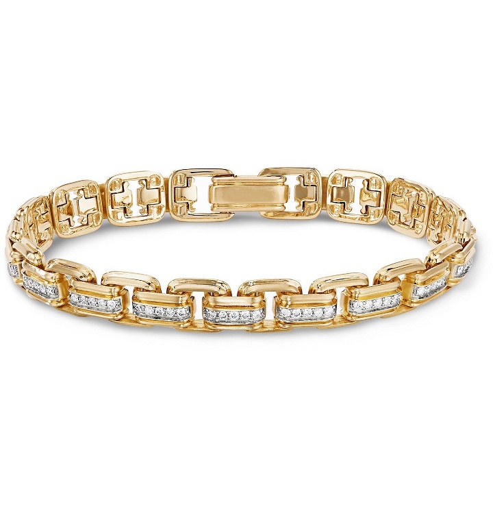 Photo: David Yurman - 18-Karat Gold Diamond Bracelet - Gold