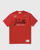 Mitchell & Ness NBA TRAINING DAY PREMIUM SS TEE VINTAGE LOGO CHICAGO BULLS Red Mens Shortsleeves/Team Tee