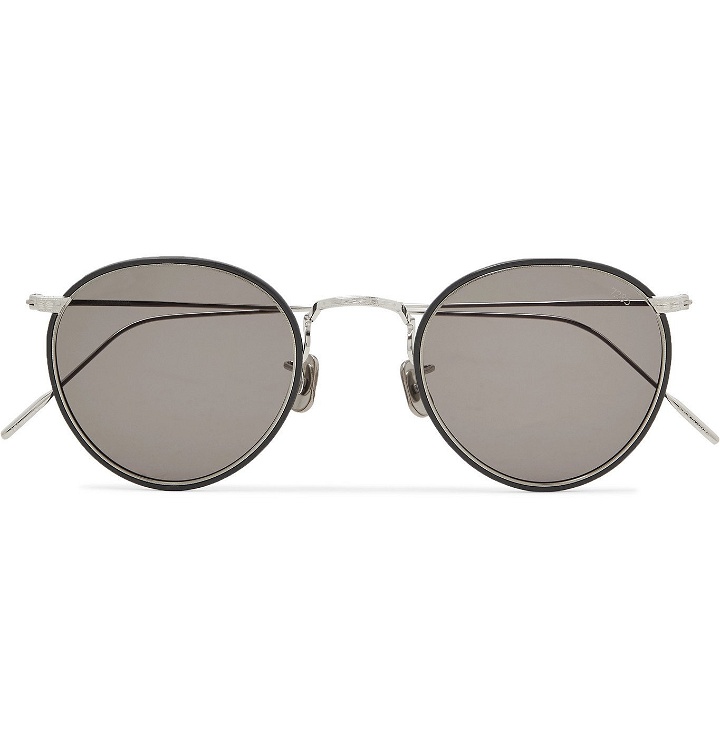 Photo: Eyevan 7285 - Round-Frame Acetate and Silver-Tone Sunglasses - Silver