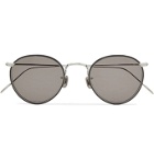 Eyevan 7285 - Round-Frame Acetate and Silver-Tone Sunglasses - Silver