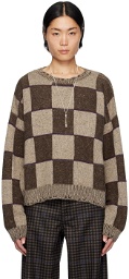 Enfants Riches Déprimés Brown Check Sweater